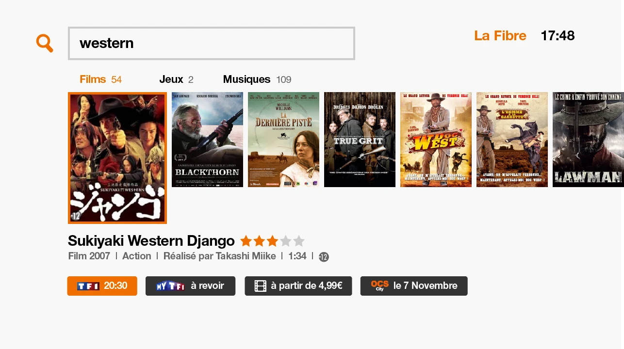 Interface Search TV